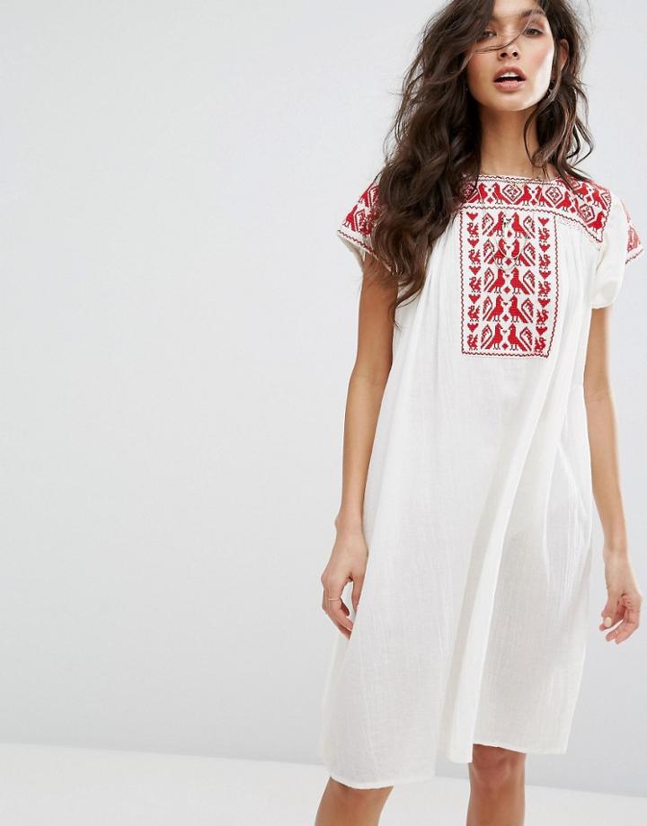 Star Mela Lori Embroidered Tunic Dress - Multi