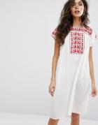 Star Mela Lori Embroidered Tunic Dress - Multi