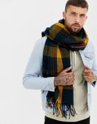 7x Scarf In Plaid - Yellow