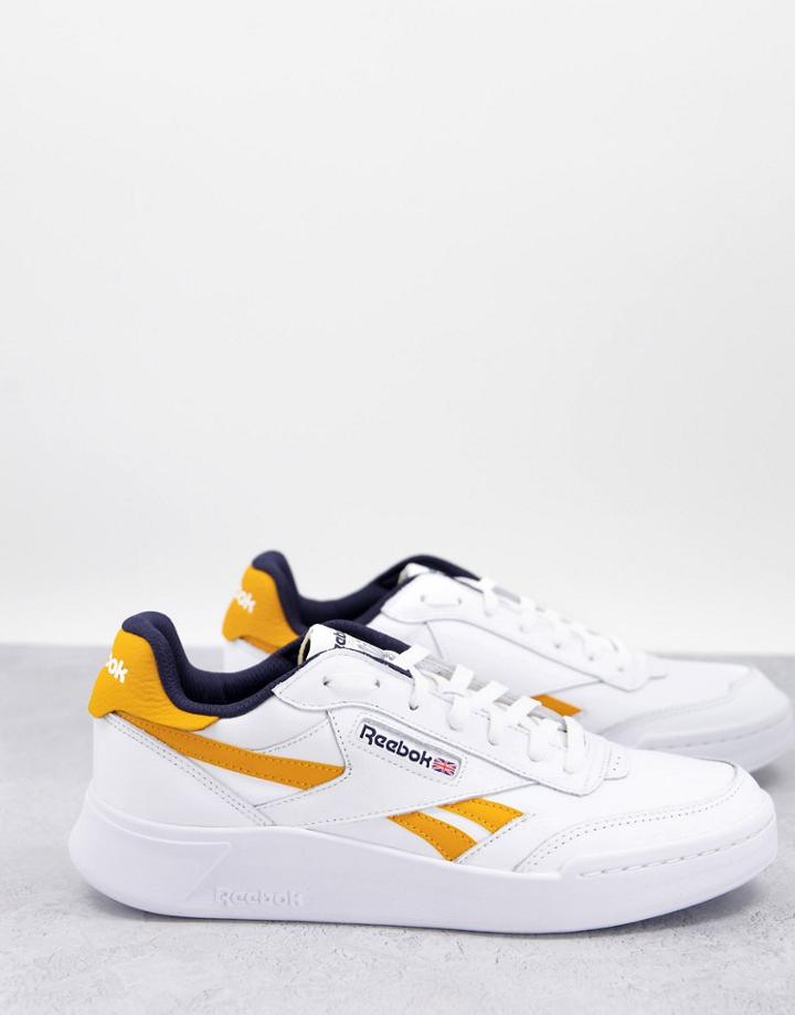 Reebok Club C Legacy Revenge Sneakers In White And Yellow