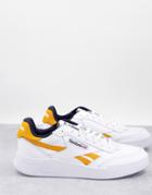 Reebok Club C Legacy Revenge Sneakers In White And Yellow