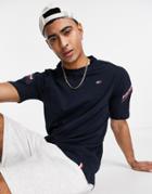 Tommy Hilfiger Performance Icon Logo & Taping T-shirt In Navy