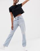 Monki Kyo Jeans In Light Blue - Blue