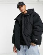 Bershka Oversized Puffer Jacket In Black