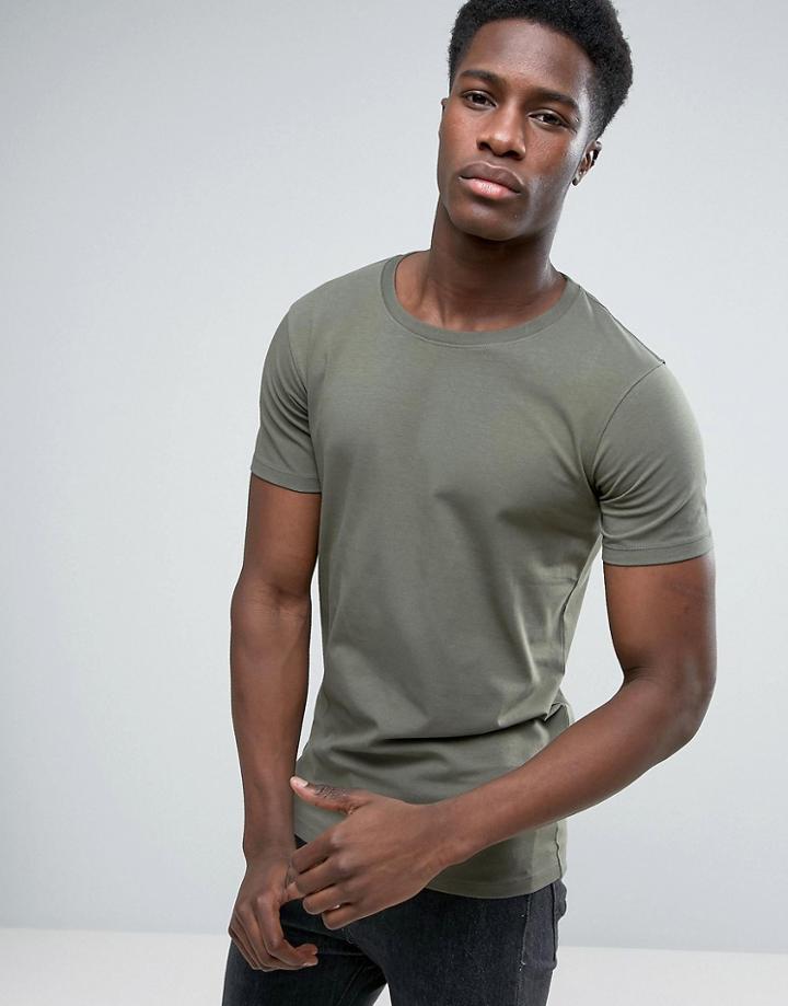 Lindbergh T-shirt In Khaki - Green