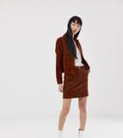New Look Skirt With Button Front In Cord-tan
