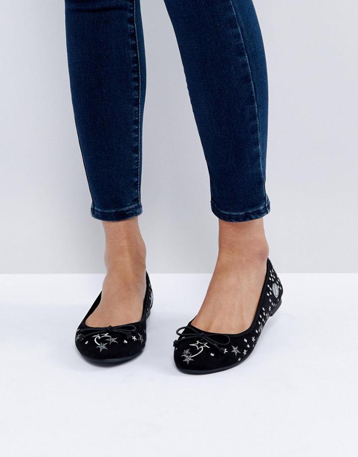 New Look Stars Planet Ballet Flat - Black