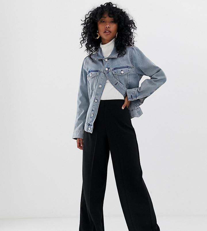 Weekday Wide Leg Pants In Black