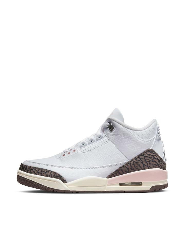 Nike Air Jordan 3 Retro Sneakers In White/dark Mocha