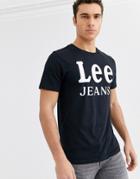 Lee Jeans Big Logo T-shirt In Black