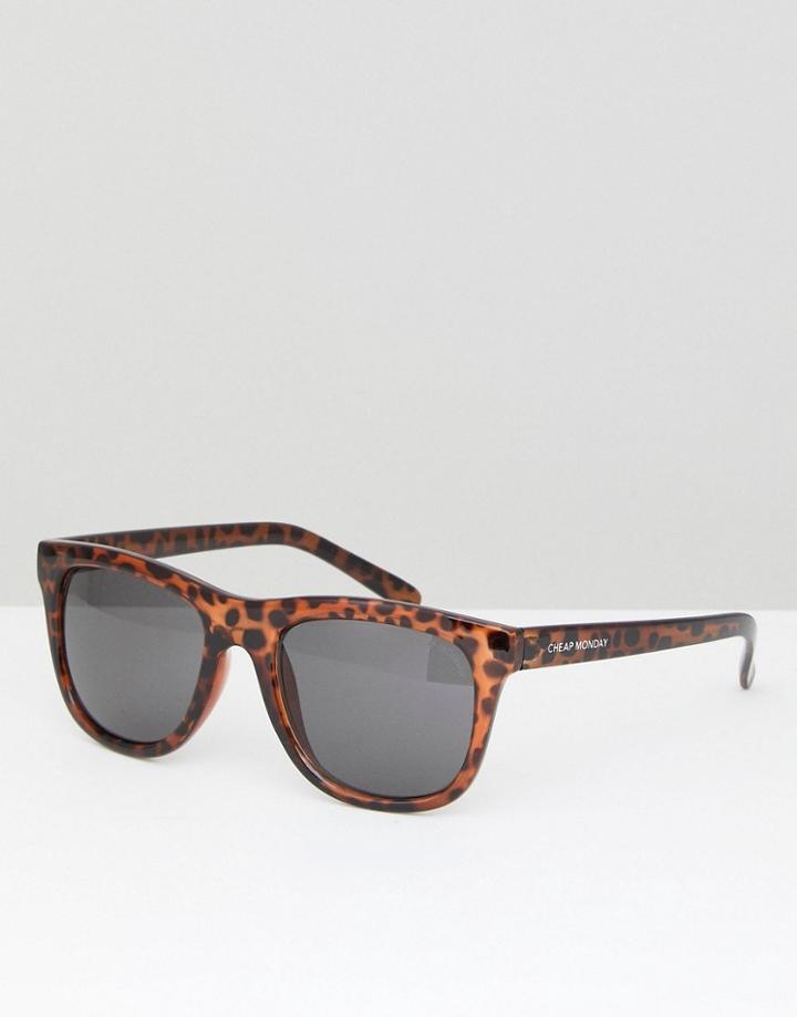 Cheap Monday Timeless Square Sunglasses Tortoiseshell - Black