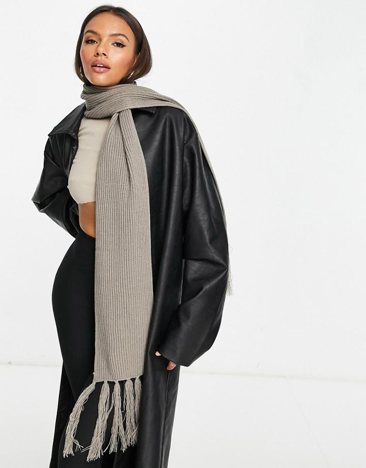 Svnx Fringe Scarf In Gray