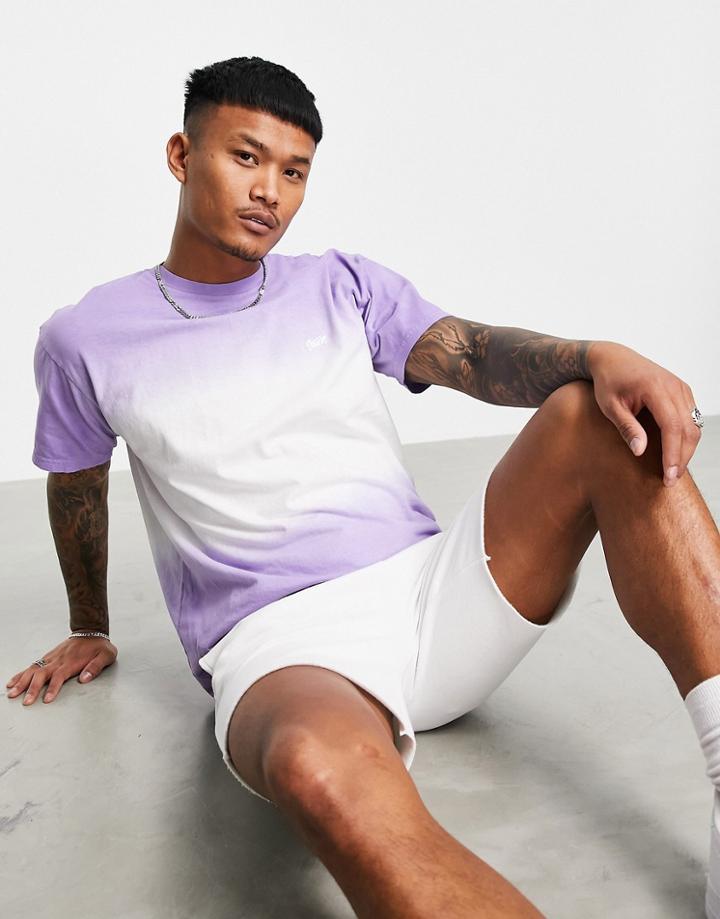 Pull & Bear Tie Dye T-shirt In Purple-blues