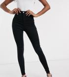 Missguided Tall Vice High Waisted Super Stretch Skinny Jean In Black