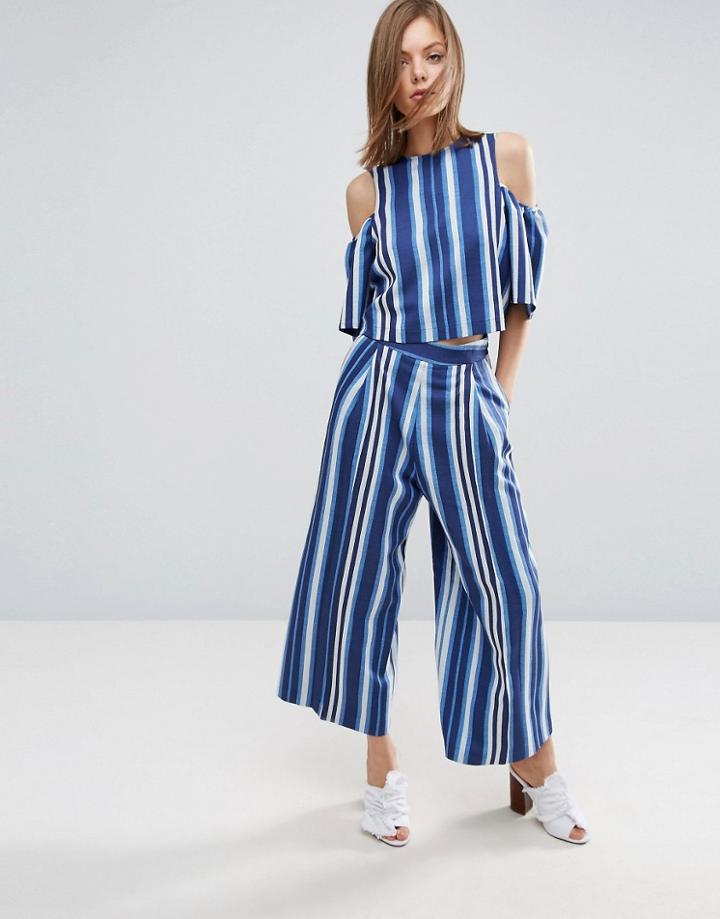 Asos Stripe Culotte Co-ord - Multi