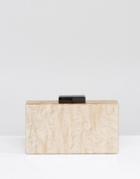 Asos Marble Box Clutch Bag - Gold