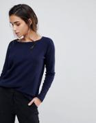 Sisley Boxy Knit Sweater With Cashmere Blend - Navy