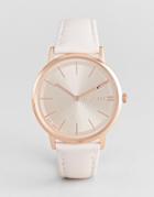 Tommy Hilfiger 1781936 Leather Watch In White 40mm - White