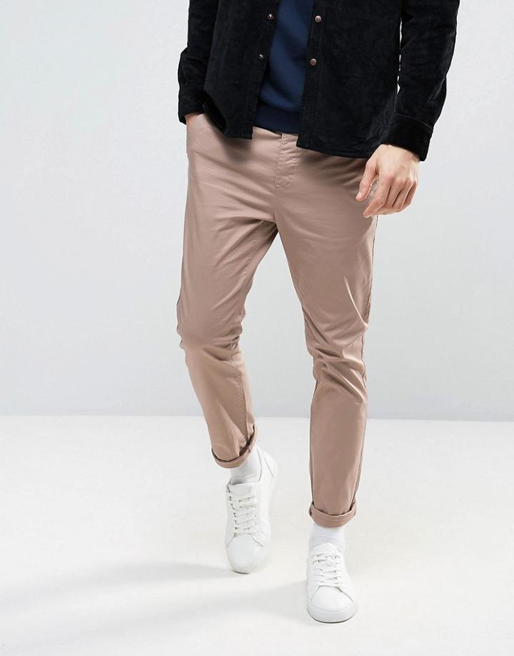 Asos Slim Chinos In Stone - Stone