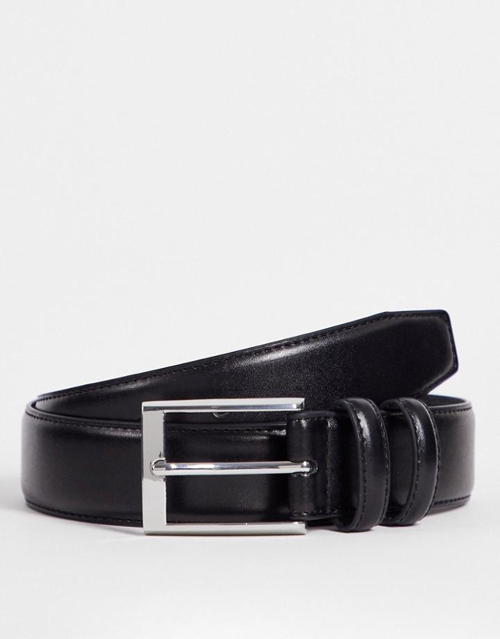 Barneys Originals Leather Belt In Black