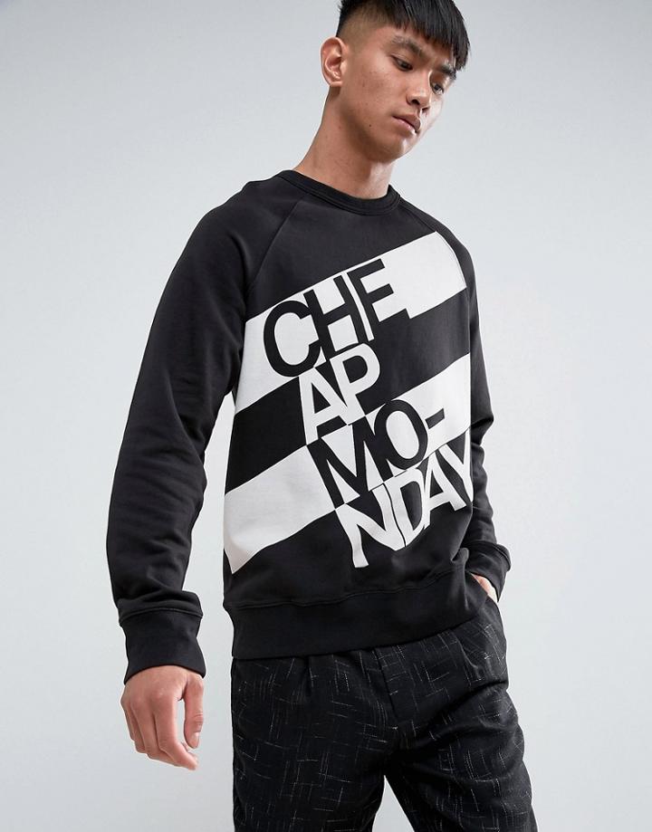 Cheap Monday Rules Sweat Prop Logo - Black