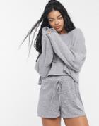 Unique 21 Loungewear Crooped Sweater-gray