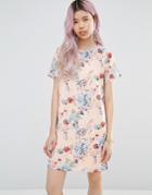 Yumi Floral Shift Dress - Pink