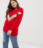 Koko Sequin Trim Sweater - Red