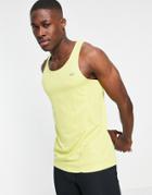 Asos 4505 Icon Training Tank With Racer Back And Quick Dry-yellow