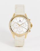 Tommy Hilfiger Ari Women's Leather Watch In White