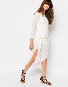 D.ra Cosmos Knot Front Dress - Ivory