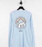 Columbia Cades Cove Long Sleeve T-shirt In Blue Exclusive At Asos-blues