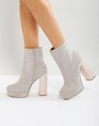 Asos Escape Platform Boots - Gray