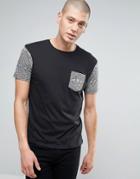 Brave Soul Contrast Dragon Print T-shirt - Black