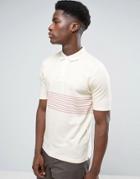 Selected Homme Polo Shirt With Stripe - Cream