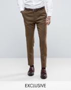 Heart & Dagger Skinny Pants In Tweed - Brown