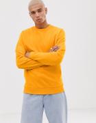 Asos Design Sweatshirt In Bright Yellow