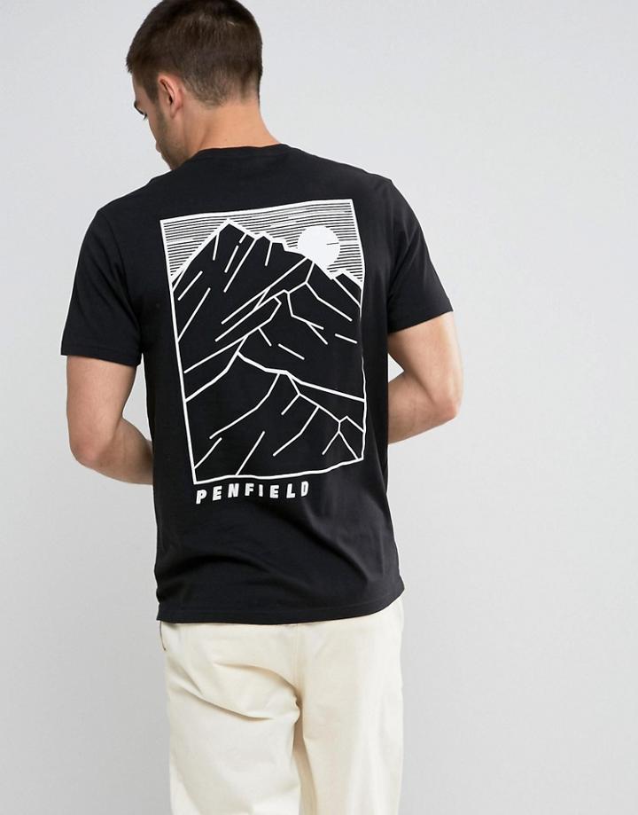 Penfield Jackson Back Print T-shirt Regular Fit In Black - Black