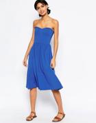 Asos Bandeau Midi Sundress - Blue