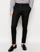 New Look Skinny Fit Pants In Black - Black