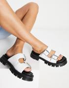 River Island Chunky Double Strap Sandal In White