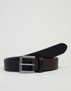 Original Penguin Skinny Leather Casual Belt - Black
