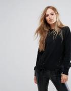Y.a.s Sweat With Eyelet Detailing - Black
