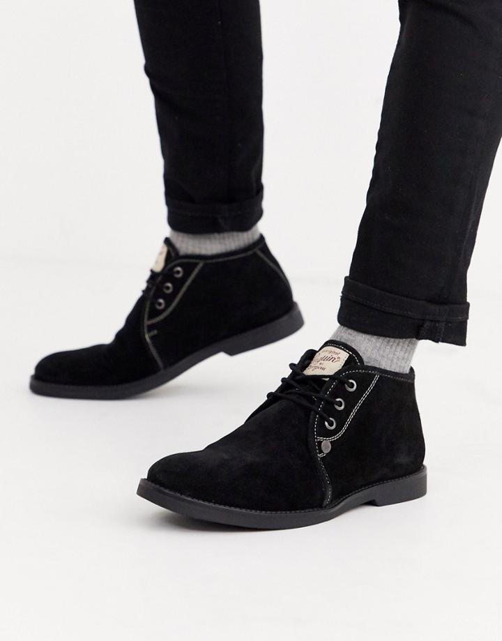 Original Penguin Suede Legal Boot In Black