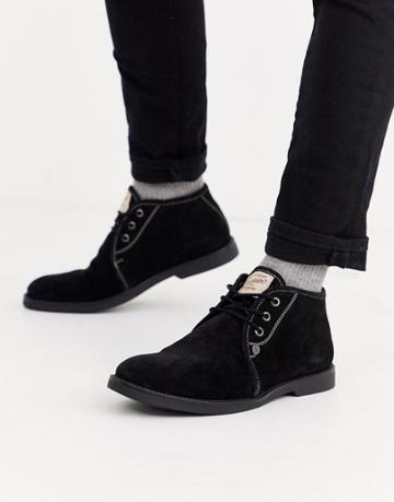 Original Penguin Suede Legal Boot In Black