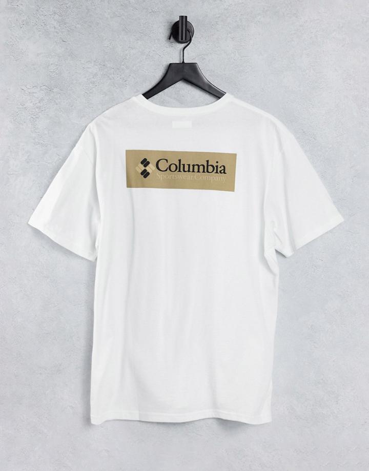 Columbia North Cascades Back Print T-shirt In White/beige