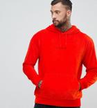 Puma Velvet Pullover Hoodie In Red Exclusive To Asos - Red
