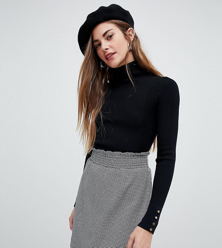 New Look Sweater With Roll Neck In Black - Black