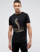 D-struct Snake Print T-shirt - Black