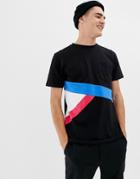 Another Influence Contrast Color Block T-shirt - Black